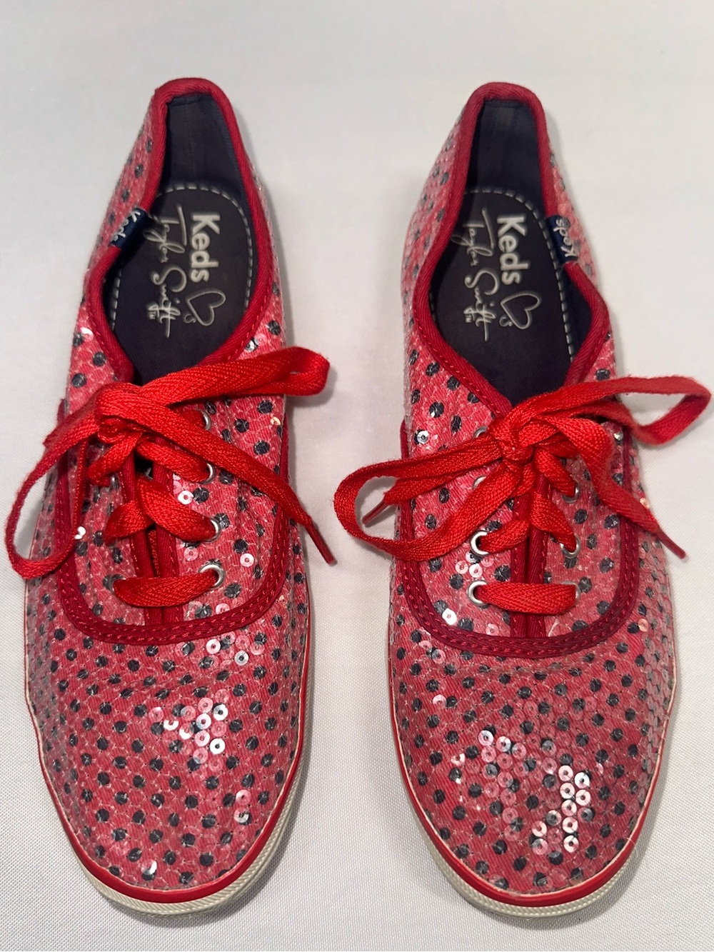 Keds Taylor Swift Red Sequin Polka Dot Sneakers Womens Size 7.5 RED Era